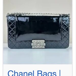 Chanel Glossy Black Quilted Crossbody Bag